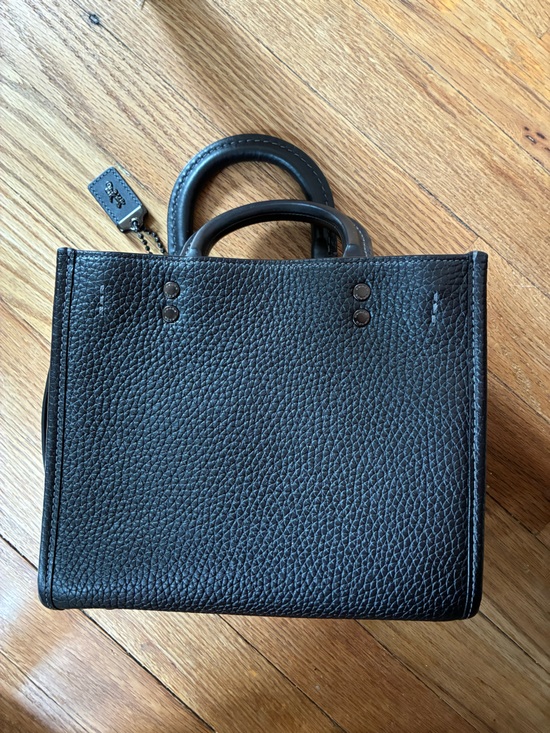 Coach Handbags - Coach Black Pebbled Leather colorblock rogue 20